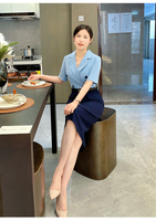 Robe de Costume Professionnelle en Gros pour Femme avec Ceinture, Robe Formelle Boutonnée pour Église, et Vêtements de Bureau pour Femme