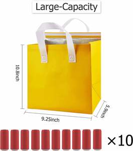 Sacs isothermes biodégradables pour boissons et aliments, sacs de livraison personnalisés en non-tissé, pochettes avec logo pour le stockage au froid/chaud pour les expositions - Product Image 3