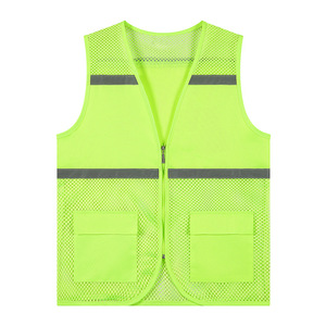 Chaleco de Seguridad Reflectante Naranja con Cremallera y Logotipo Personalizado, Ropa de Trabajo para Construcción, Saneamiento y Transporte con Tiras Reflectantes - Product Image 5