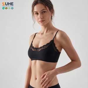 Sujetador Deportivo Sin Costuras para Mujer SUHE, Cuello Redondo, Tirantes Finos, Soporte Ligero, Transpirable, Bralette de Yoga, Color Sólido - Product Image 3