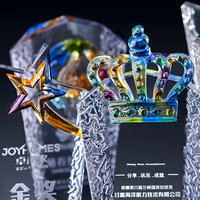Médailles créatives personnalisées du trophée Aigle en cristal avec base en bois massif Trophée en cristal Toutes les occasions Sports Souvenir Cadeau plaques Trophée