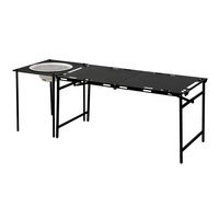 Table pliante tactique hydraulique en acier au carbone pour le camping en plein air, légère et portable, table de pique-nique, équipement de camping multifonctionnel
