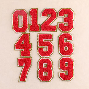Custom <span class=keywords><strong>3</strong></span> pollici Varsity lettera numero ferro su ciniglia ricamo <span class=keywords><strong>Patch</strong></span> per cappelli - Product Image 3