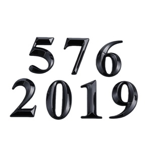 Autocollants de plaque <span class=keywords><strong>d</strong></span>'immatriculation de <span class=keywords><strong>voiture</strong></span> 3D numériques en métal noir ABS personnalisés en usine, accessoires extérieurs automobiles, autocollants réutilisables - Product Image 2