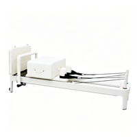 Plataforma de Entrenamiento de Pilates de Aluminio con Rieles Completos, Color Blanco, para Gimnasio en Casa, Ejercicio Personal, Entrenamiento Diario Profesional de Pilates