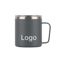 Mug à café de bureau isotherme réutilisable en acier inoxydable SUS304, avec poignée robuste, pour le travail, le café, le thé et les boissons quotidiennes