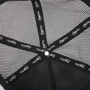 Produttori personalizzati di alta qualità custom 5 pannello uomini golf check maglia di cotone snapback cappello da camionista con logo patch