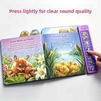 Module sonore en plastique à 8 boutons à barre droite, accessoire audio pour livre sonore, boîte à son de type poussoir, personnalisable, pour usage transfrontalier