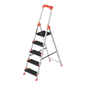 Wireking escaleras de aluminio pieghevole per uso domestico scala a gradini extra larga in alluminio per uso domestico con corrimano staccabile