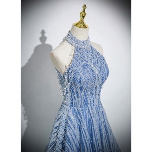 <span class=keywords><strong>Robe</strong></span> <span class=keywords><strong>de</strong></span> mariée bleue à col halter, <span class=keywords><strong>robe</strong></span> <span class=keywords><strong>de</strong></span> <span class=keywords><strong>soirée</strong></span> <span class=keywords><strong>pour</strong></span> femme, luxe abordable haut <span class=keywords><strong>de</strong></span> gamme, niche, cérémonie <span class=keywords><strong>pour</strong></span> adultes - Product Image 4