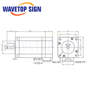 WaveTopSign Nema24 60HSE3N-D25 24-50VDC 5A 3N.<span class=keywords><strong>m</strong></span> HSS60 Closed-Loop Schrittmotor für CO2-Laser-Schneid- und Graviermaschinen - Product Image 4