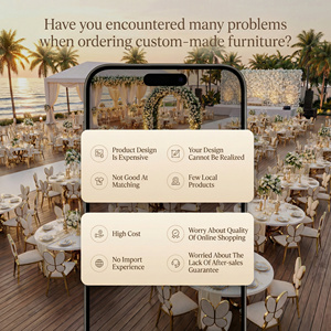 Juego de Mesa y Sillas para Banquetes y Eventos Grandes, Fabricado en Foshan, China, con Estructura de Acero Inoxidable y Cubierta de Vidrio, Ideal para Vestíbulos de Hoteles - Product Image 6