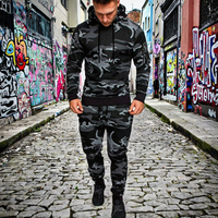 Ensemble deux pièces pour homme, sweat-shirt et pantalon de survêtement, taille plus, style décontracté, automne-hiver, méthode de tricotage