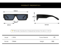 Nouvelles Lunettes de Soleil Carrées 2025 – Style Européen et Américain, Personnalisables, Colorées, avec Logo sur Mesure