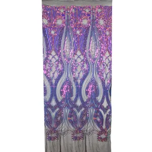 Fashion manufacturers clothing textiles sequin net saree fabric for dress