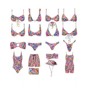 Top xếp hạng đồ bơi Nhà cung cấp phụ nữ rắn màu đồ bơi cao cắt Sexy tam giác Bikini - Product Image 5
