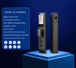 QLEUNG 3D Gezichtsherkenning Volledig Automatisch Slot Tuya met Actieve Videogesprekken Digitale Codekaart Vingerafdruk Slimme Deurvergrendeling - Product Image 6