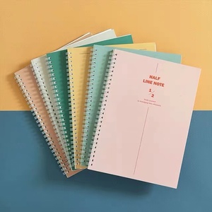 批发定制加厚线圈螺旋装订防水B5纯色可爱风格笔记本 - Product Image 4