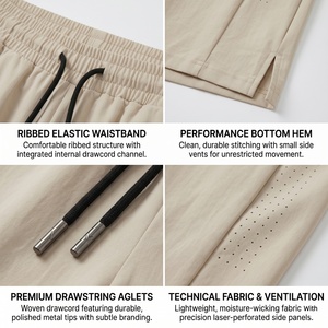 Breathable Quick Dry Lightweight Athletic Running Shorts With Drawstring Waist Custom Men's Summer Gym Workout low price Shorts - Product Image 2