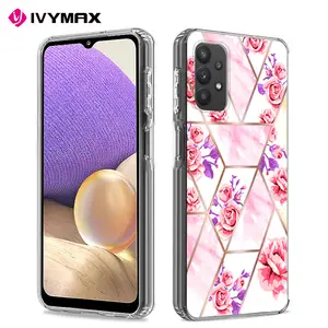 Rose Iml Electroplated Marble Phone Cover Gouden Lijnen Imd Marmer Ontwerpen Hard Case Voor Samsung A32 5G