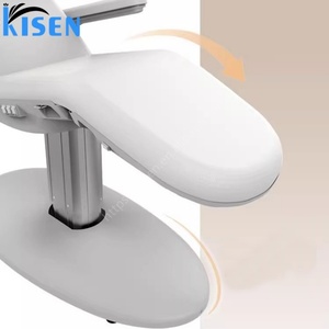 KISEN Professional Electric 3/4 Motors Commercial Salon Spa Massage <b>Table</b> Beauty Salon Lash Bed Luxury <b>White</b> Base Facial Spa Bed - Product Image 4