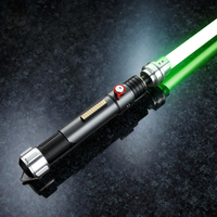 Sabre laser Ezra Bridger en alliage d'aluminium lumineux avec batterie rechargeable – Épée de cosplay pour cadeaux de fête et fans