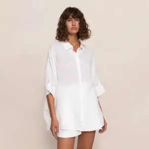 100%linen Clothing New Women's Wear Set Women's Summer Shirt Set Casual 2 Pieces Linen Shirt Linen Clothing For Women