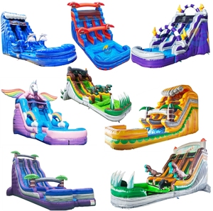 Hochwertige beliebte Rutsche kommerzielle PVC aufblasbare Wasser rutschen mit Pool zum Verkauf - Product Image 4