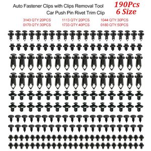 Auto Fastener <b>Clips</b> 190Pcs 6 Sizes ABS Push Pin Rivet Trim <b>Clip</b> <b>Car</b> Repair - Product Image 3