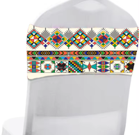 Vente en gros de ceintures de chaise de style éthiopien personnalisées pour la décoration de mariage et d'événements
