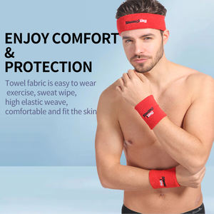 في المخزون عصابة عرق مطرزة مخصصة رخيصة التنس عصابة رأس القطن المعصم عصابة عرق - Product Image 2