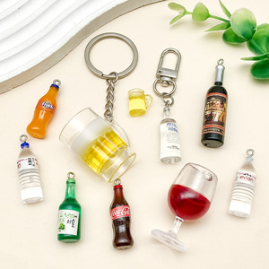 Abalorios en Miniatura de Alcohol y Bebidas |   Colgantes de Resina con Forma de Botella de Vino, Cerveza, Refresco y Vaso de Agua, Lindos Dijes de Bebidas para Hacer Joyería DIY - Product Image 4