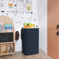 Cesto de Ropa Grande con Tapa, Plegable, Independiente
