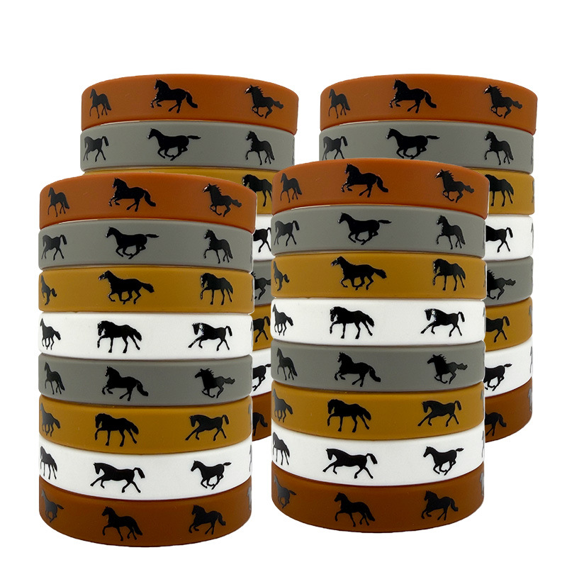 bracelets en silicone colorés Knight, 16 par lot