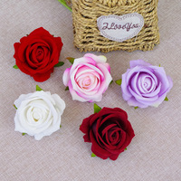 Großhandel künstliche Blumen Kuchendekoration Zubehör für Tortendekoration Werkzeuge rot pink weiß lila Rosen Hochzeitsbedarf