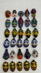 Accessoires décoratifs faits à la main en alliage de cuivre, expressions colorées, plaqué cuivre-palladium, pour la fabrication de bijoux, projets d'artisanat - Product Image 4