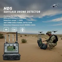 Bloqueur de drones portable et durable, détecteur anti-drone, portée 5 km, bande complète 30 MHz-6 GHz, détection de liste noire/blanche, contrôle à distance, plus de 30 drones