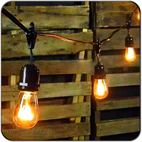 Guirlande lumineuse LED TOPREX imperméable pour l'extérieur, les fêtes, les mariages, les décorations, lumière chaude, ampoule S14, en vente