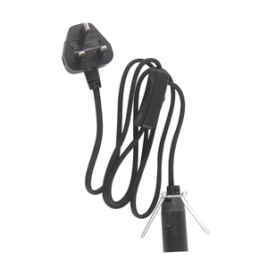 Dây Cáp Nguồn Ac 3 Chân Kiểu Anh Bóng Đèn <span class=keywords><strong>E14</strong></span> Với Công Tắc 303 Dây Nguồn Đèn Muối Anh Dây Giữ Đèn <span class=keywords><strong>E14</strong></span> Và Công Tắc Bật - Product Image 6