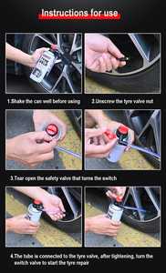 Sellador de Neumáticos FIBSHIELD de 450 ml, Sellador de Protección Contra Pinchazos, Herramienta de Reparación de Neumáticos de Bicicleta y Automóvil, Sellador de Protección de Neumáticos, Sellador de Ruedas - Product Image 6