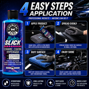 Hydro Slick <span class=keywords><strong>Cire</strong></span> Céramique Hyperwax - <span class=keywords><strong>Cire</strong></span> Céramique Haute Brillance pour Voitures Neuves et Anciennes, Hydrofuge Instantané, Scellant de Peinture à Brillance Intense, Facile à Appliquer - Product Image 2