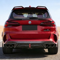 Diffuseur arrière en fibre de carbone sèche de haute qualité avec éclairage LED pour BMW X5M F95 X6M F96 LCI 2020+ - Lame de pare-chocs arrière - Kit carrosserie