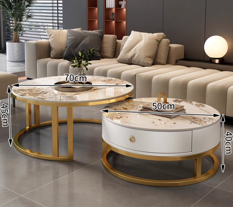 Nordic Luxury Marble Top Coffee Table