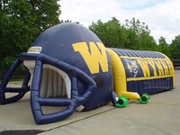 Tunnel gonflable géant personnalisé Zhenmei, mascotte gonflable, tunnel publicitaire, casque de football gonflable pour événements