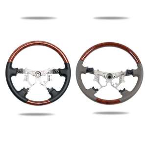 Volant en bois de pêche pour Toyota Prado, diamètre intérieur 40 mm, 3 branches, couleur personnalisable - Product Image 5
