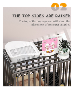 <strong>Dog</strong> Cage Pet Reinforced Square Tube Enclosure Suitable for Both <strong>Small</strong> and Large <strong>Dog</strong> <strong>Crate</strong> - Product Image 2