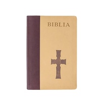 Nouveau design de maison d'impression de livres prix de gros d'usine personnalisé en cuir de qualité supérieure anglais espagnol chrétien Sainte Bible