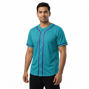 Customizable Button-Down Baseball & Softball Jerseys for Adults Unique Design Breathable Feature Made Factory Soft Casual Wear - Product Image 1