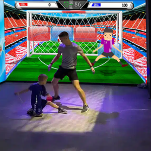 <span class=keywords><strong>Jeu</strong></span> de football virtuel interactif et immersif multifonctionnel avec buts à frapper – Terrain de sport interactif virtuel - Product Image 4