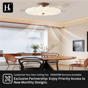 Ventilateur de plafond LED intelligent invisible avec variateur d'intensité, 6 vitesses de vent, haut-parleur Bluetooth, luxe, 110V 220V DC, cuisine, salon, chambre à coucher - Product Image 4